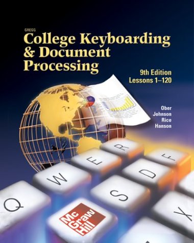 Gregg College Keyboarding & Document Processing, Ninth Edition, Lessons 1120 (hardcover) Student Text,Used