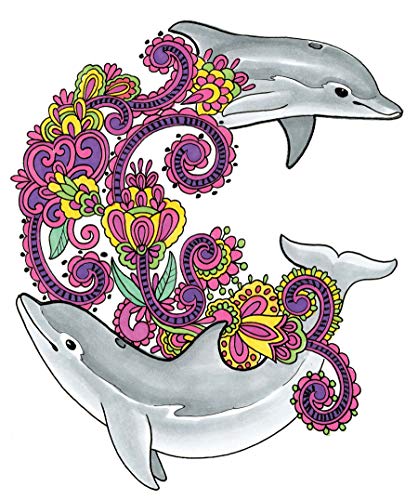 Dolphin Dream Designs Coloring Book (Dover Sea Life Coloring Books),Used
