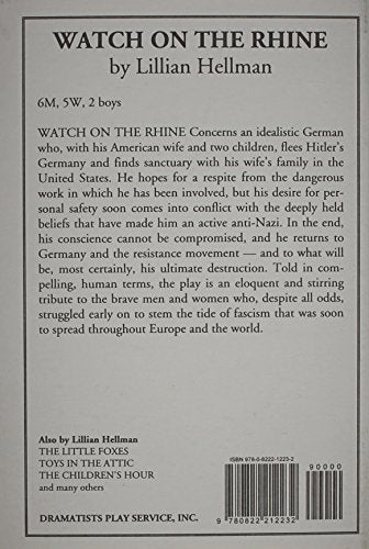 Watch on the Rhine. (Acting Edition for Theater Productions),Used