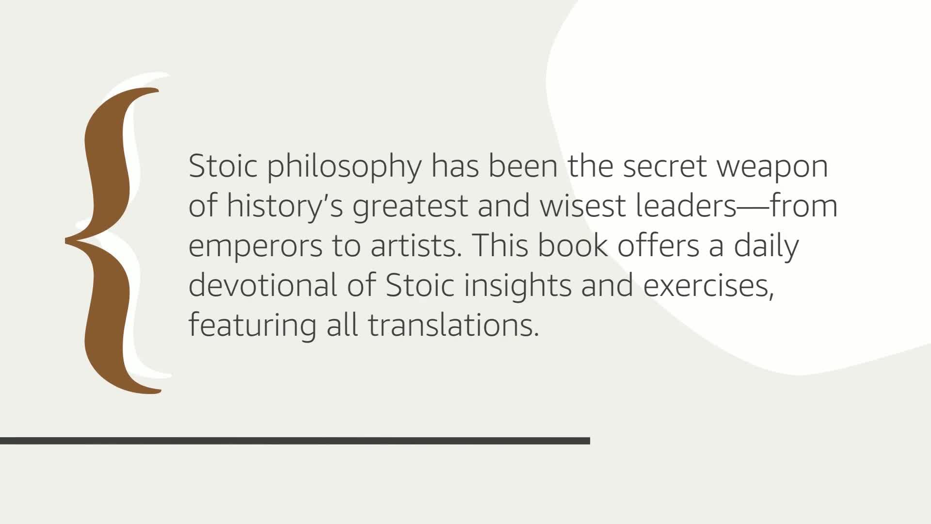 The Daily Stoic: 366 Meditations on Wisdom, Perseverance, and the Art of Living,New