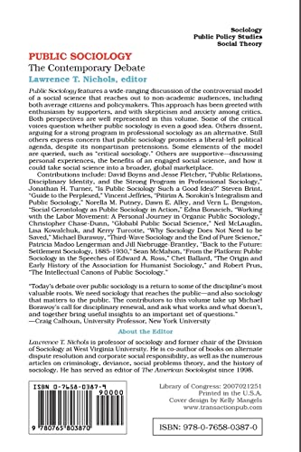 Public Sociology: The Contemporary Debate,Used