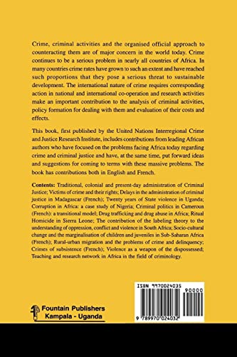 Criminology In Africa,Used