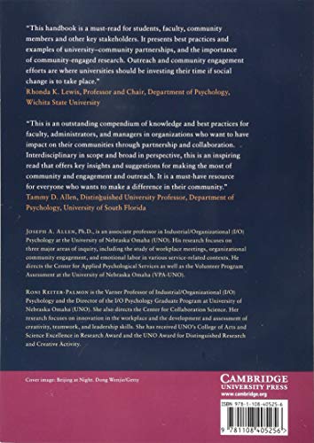 The Cambridge Handbook of Organizational Community Engagement and Outreach (Cambridge Handbooks in Psychology),Used