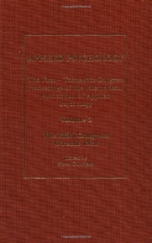 Applied Psychology V 5 (Applied Psychology, 5),Used