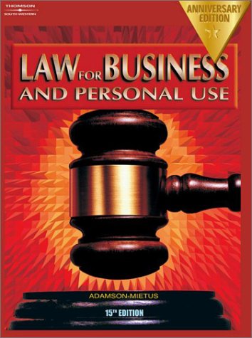 Law for Business and Personal Use, Anniversary Edition,Used
