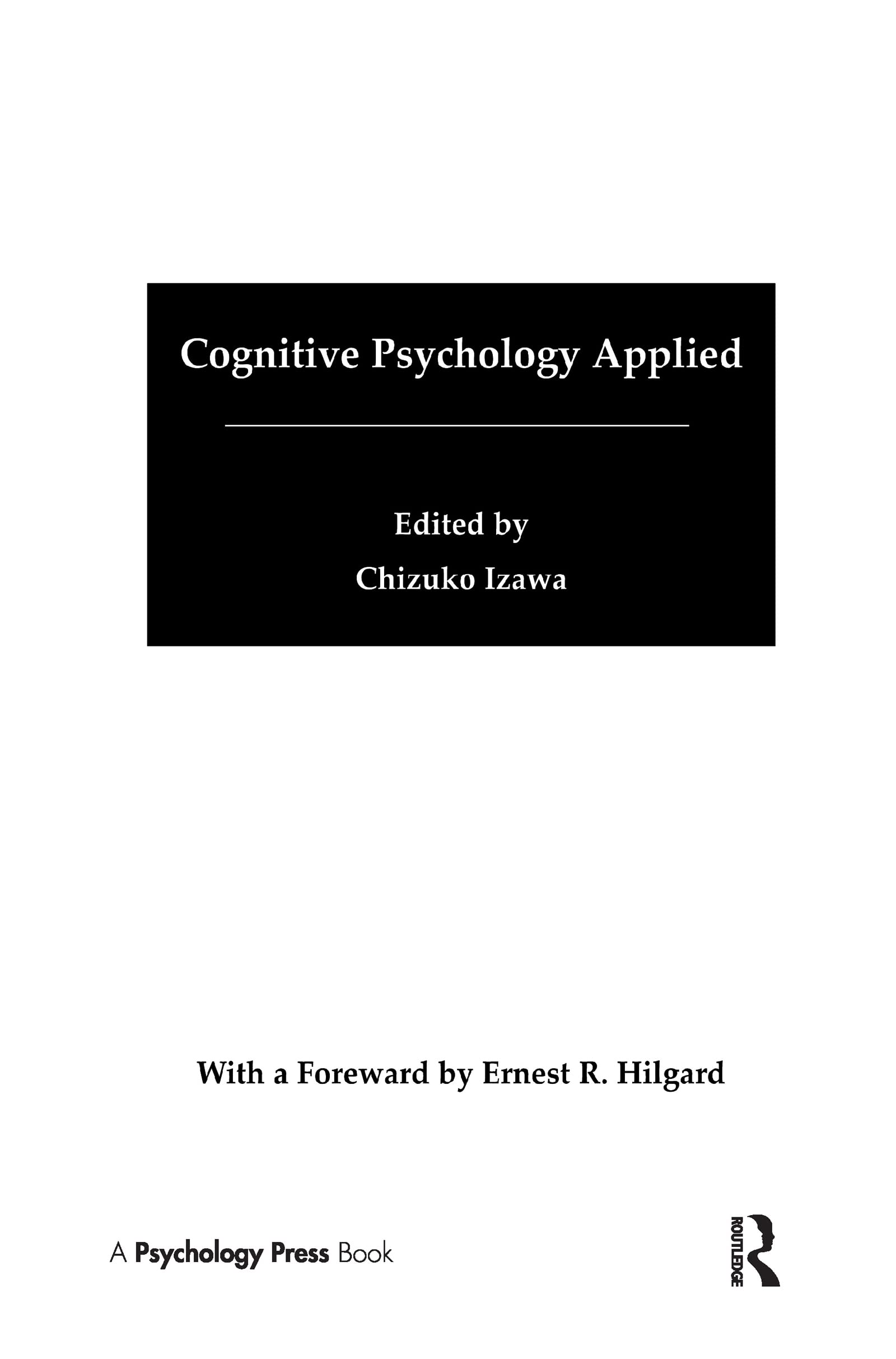 Cognitive Psychology Applied: A Symposium At The 22Nd International Congress Of Applied Psychology,Used