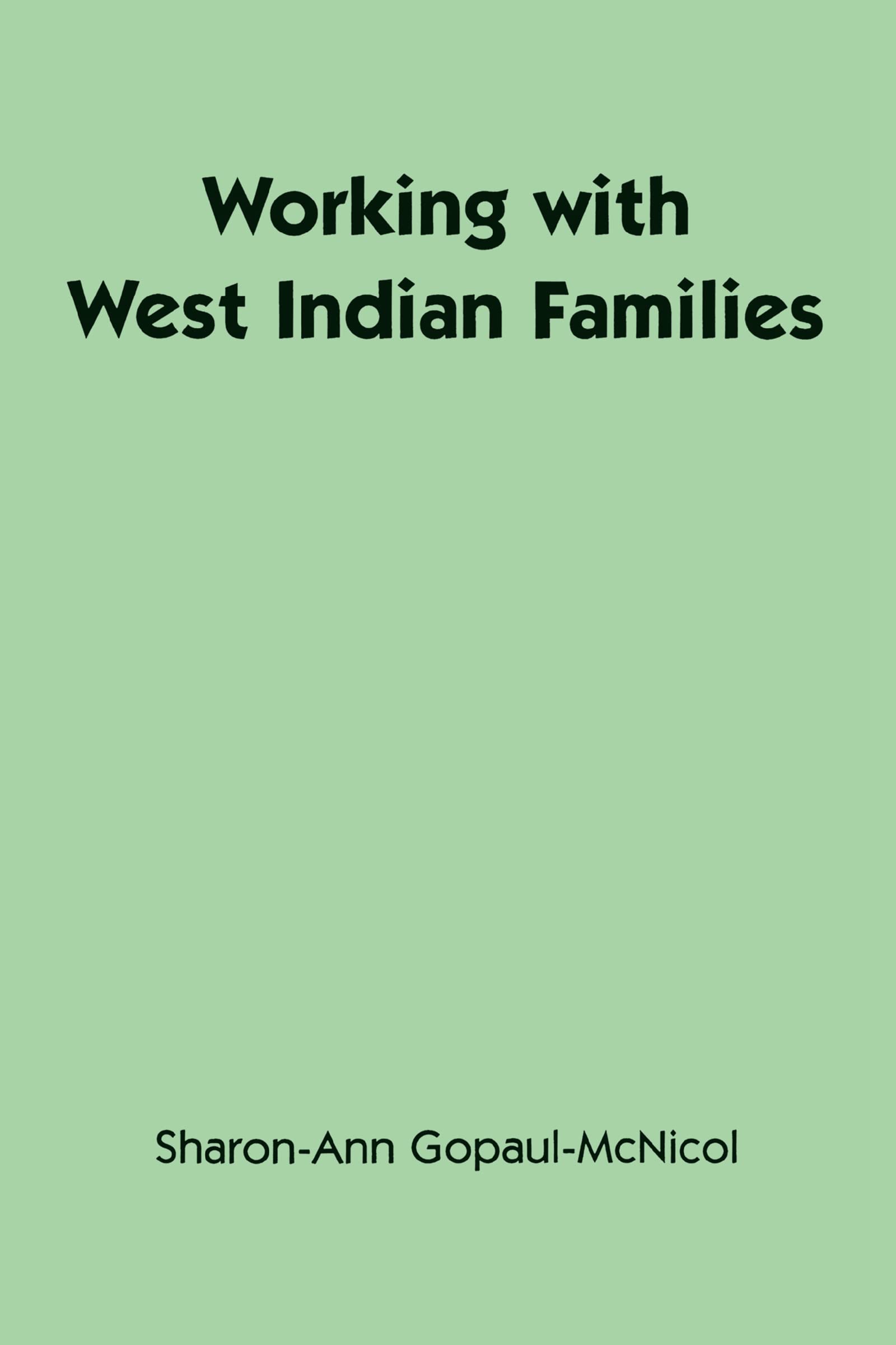Working with West Indian Families,Used