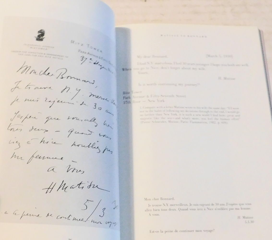 Bonnard/Matisse: Letters Between Friends,New