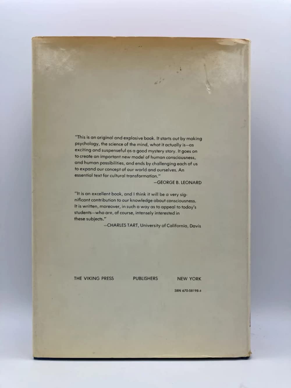 The Psychology Of Consciousness (A Series Of Books In Psychology),Used