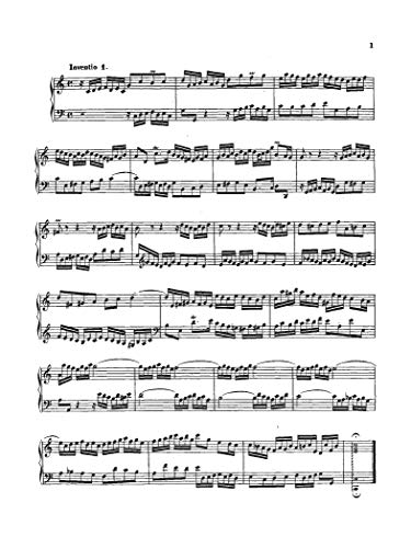Four Various Works For Piano Solo: Fifteen Twopart Inventions, Fifteen Threepart Inventions, Italian Concerto, Six French Suit,Used