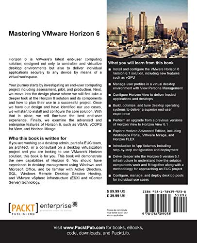 Mastering VMware Horizon 6: Unlock the Advanced Features and Full Power of Vmware Horizon 6 to Deliver the Industry's Most Compr,Used