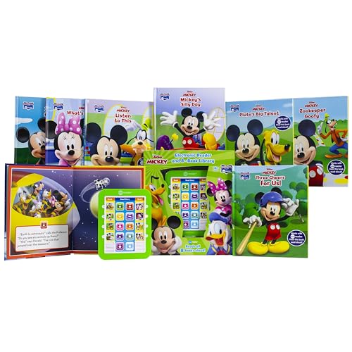 Disney Mickey Mouse  Me Reader Electronic Reader and 8 Sound Book Library  PI Kids,Used