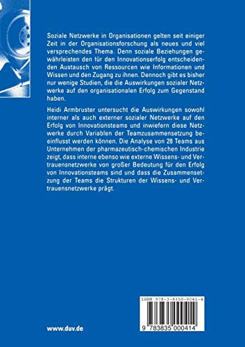Sozialstrukturen in Innovationsteams: Analyse sozialer Netzwerke (German Edition),Used