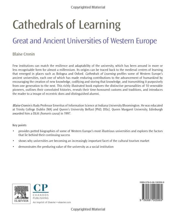 Cathedrals of Learning: Great and Ancient Universities of Western Europe,Used