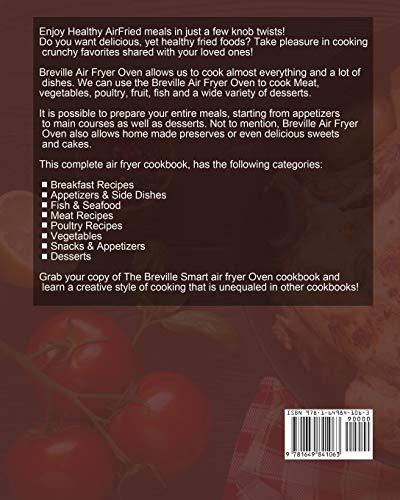 Breville Smart Air Fryer Oven Cookbook for Beginners: Amazingly Crispy, Easy, Healthy and Delicious Breville Smart Air Fryer Ove,Used