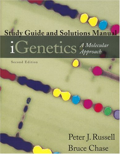 Study Guide And Solutions Manual For Igenetics: A Molecular Approach,Used