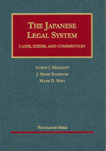 Japanese Legal System: Cases, Codes And Commentary,New