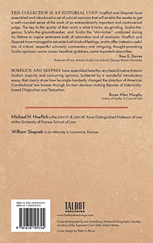 Representative Opinions of Justice Antonin Scalia,Used