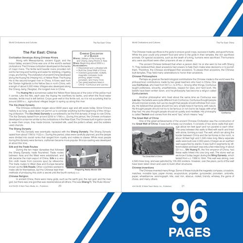 Mark Twain World Civilizations and Cultures World History Workbook, Grades 58, Ancient History and Ancient Civilizations, 5th G,Used