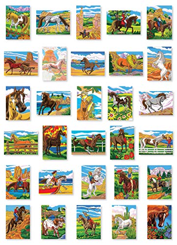 Creative Haven Horses Color by Number Coloring Book (Creative Haven Coloring Books),Used
