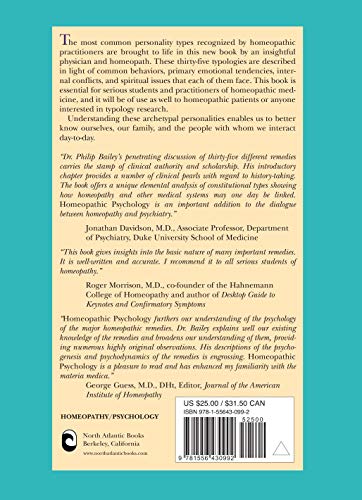 Homeopathic Psychology: Personality Profiles of the Major Constitutional Remedies,Used