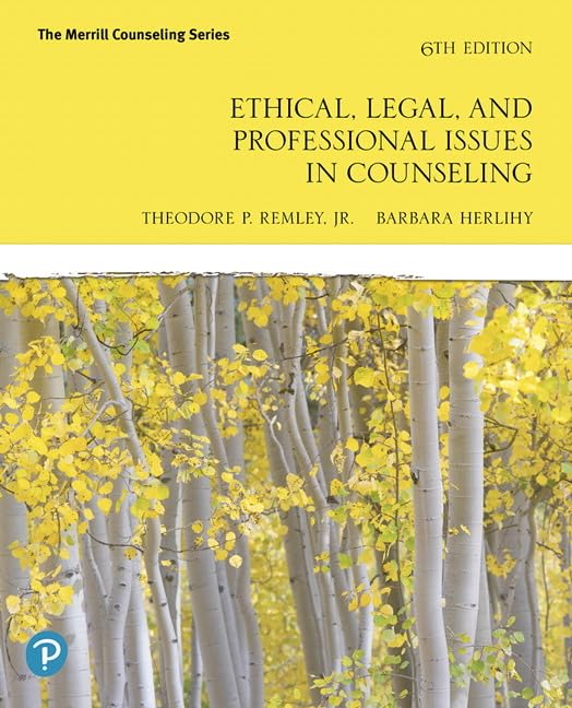Ethical, Legal, And Professional Issues In Counseling (The Merrill Counseling),Used