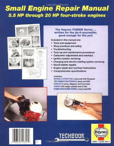 Small Engine Repair for 5.5HP thru 20HP Haynes TECHBOOK,New