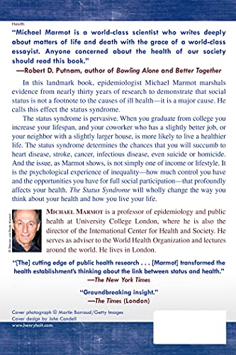 The Status Syndrome: How Social Standing Affects Our Health and Longevity,Used