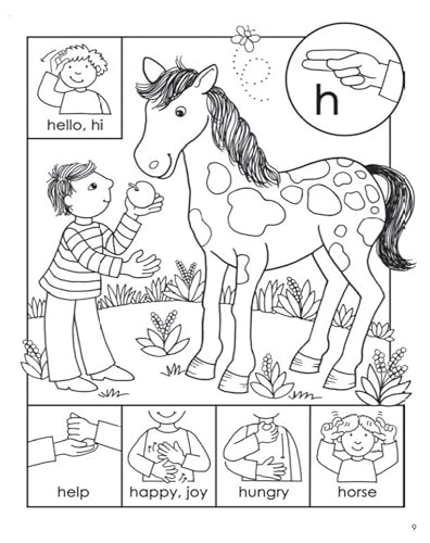 ABC Sign and Color: A Beginner's Book of American Sign Language (Dover Kids Activity Books),Used