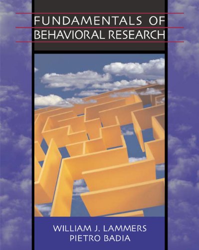 Fundamentals Of Behavioral Research with infotrac,Used