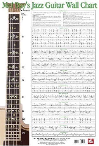 Jazz Guitar Wall Chart,Used