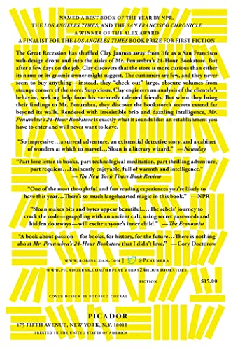 Mr. Penumbra's 24Hour Bookstore,New