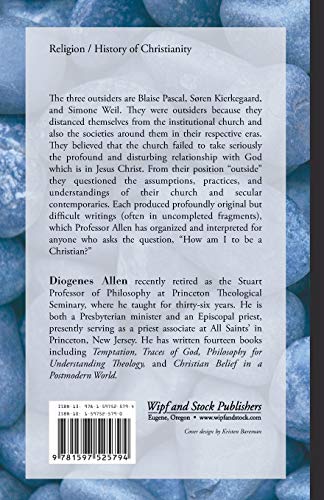 Three Outsiders: Pascal, Kierkegaard, Simone Weil,Used
