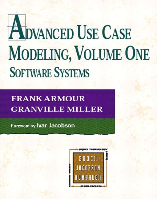 Advanced Use Case Modeling: Software Systems,Used