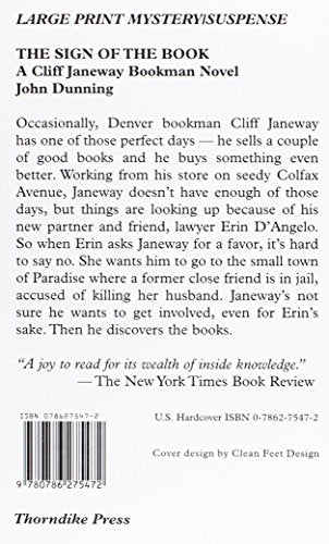 The Sign of the Book: A Cliff Janeway Bookman Novel,Used