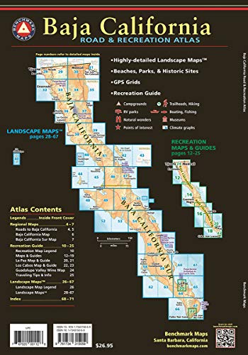 Baja California Road and Recreation Atlas 2nd Edition, 2024 (Benchmark),Used