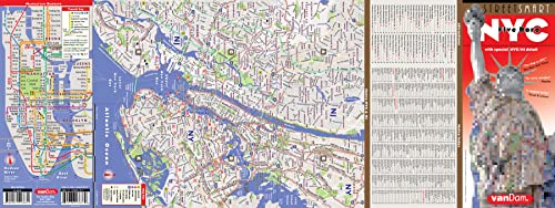StreetSmart NYC Five Boro Map by VanDamLaminated pocket city street map w/ attractions in Metro NYC & all 5 boros of NY City: M,New