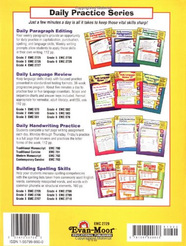 Daily Paragraph Editing, Grade 6 Teacher Edition,New