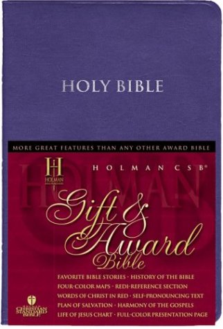 HCSB Gift & Award Bible, Blue Imitation Leather,Used