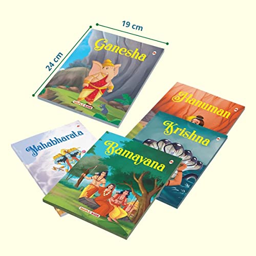 Inez My First Mythology Tale (Illustrated) (Set Of 5 Books)  Mahabharata, Krishna, Hanuman, Ganesha, Ramayana  Story Book For ,New