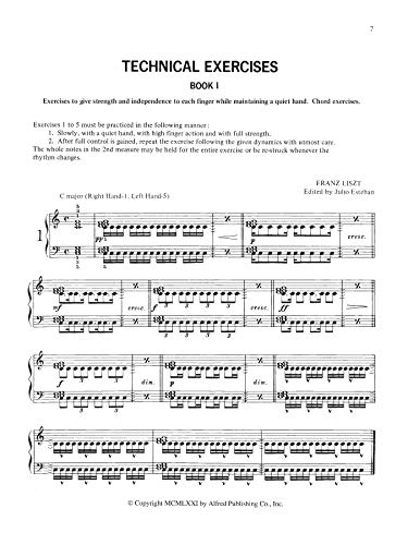 Technical Exercises for the Piano (Alfred Masterwork Edition),Used