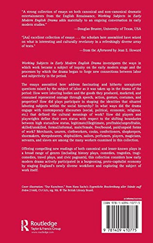 Working Subjects in Early Modern English Drama (Studies in Performance and Early Modern Drama),Used