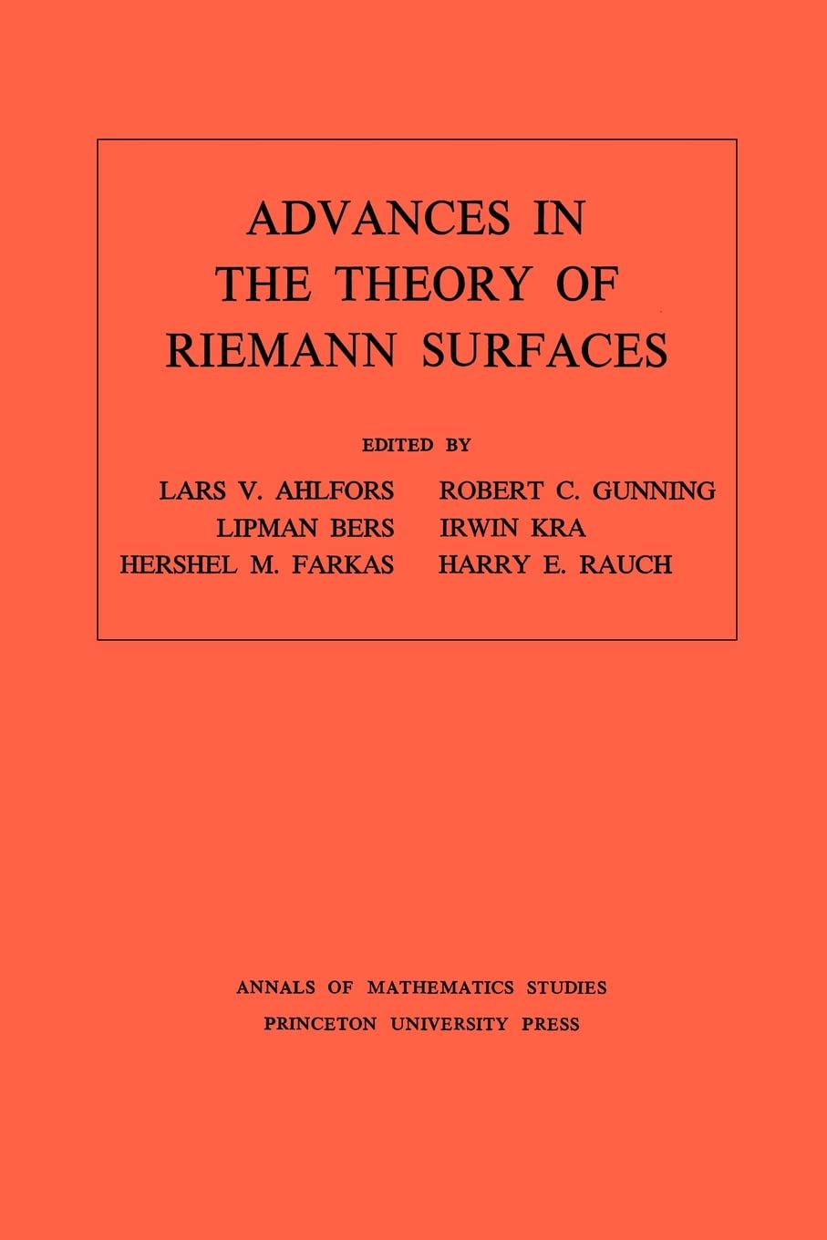 Advances in the Theory of Riemann Surfaces. (AM66), Volume 66 (Annals of Mathematics Studies, 66),Used