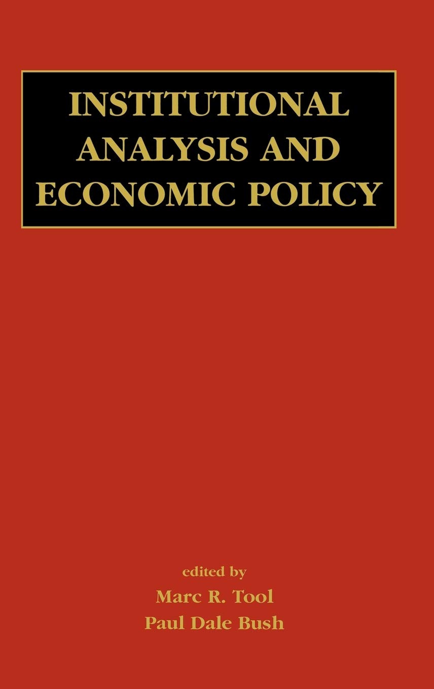 Institutional Analysis and Economic Policy,Used