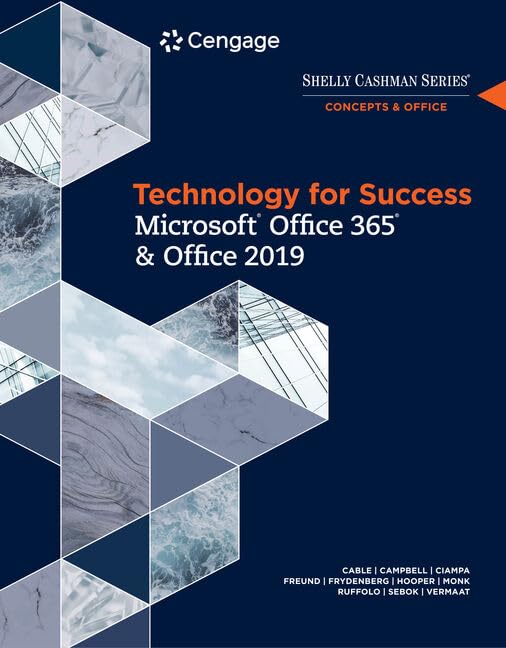 Technology For Success And Shelly Cashman Series Microsoftoffice 365 & Office 2019 (Mindtap Course List),Used