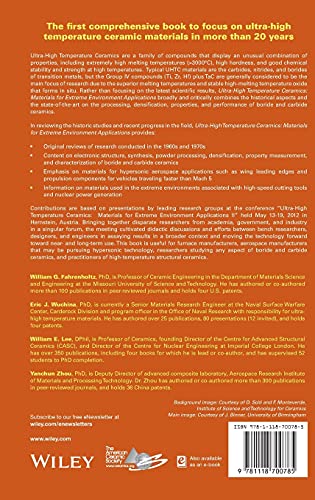 UltraHigh Temperature Ceramics: Materials for Extreme Environment Applications,Used