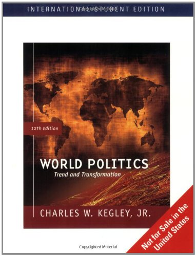 Intl Stdt EdWorld Politics Trend and Transformation,Used