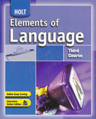 Elements Of Language: Third Course, Grade 9,Used
