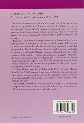 A Resounding Failure: Martin and the French in Siam, 16721693 (Treasures from the Past),Used