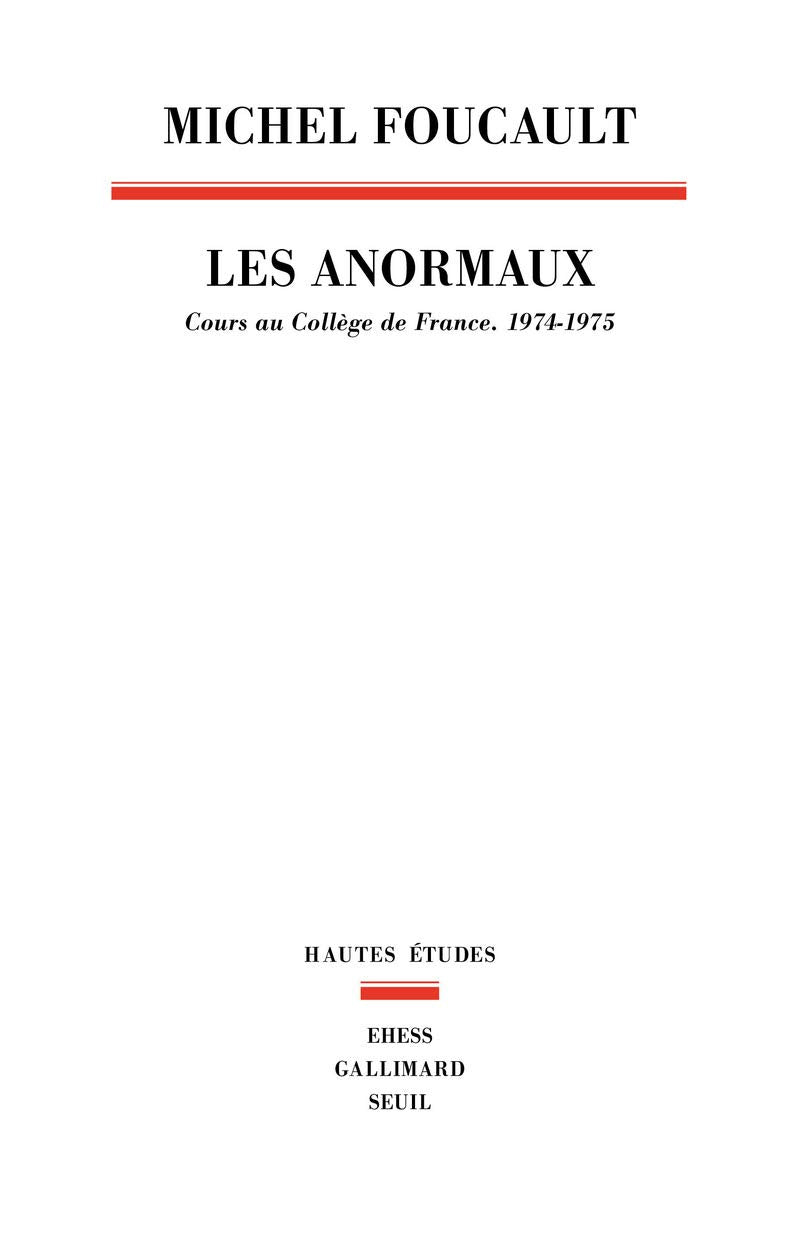 Les Anormaux: Cours au Collge de France, 19741975,Used